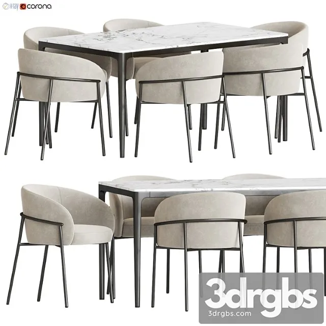 Dining Set 194 1 3D Model Free