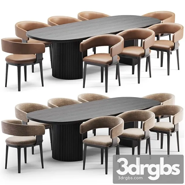 Dining Set 208 3D Model Free