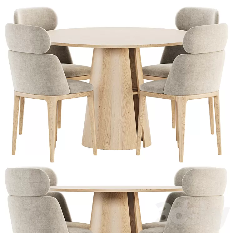 Dining Set 25 3D Model Free Download