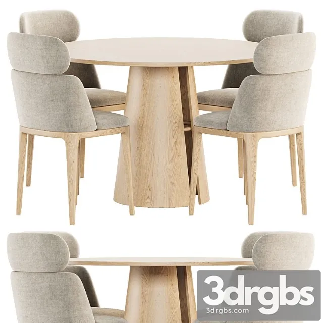 Dining Set 25 4 3D Model Free