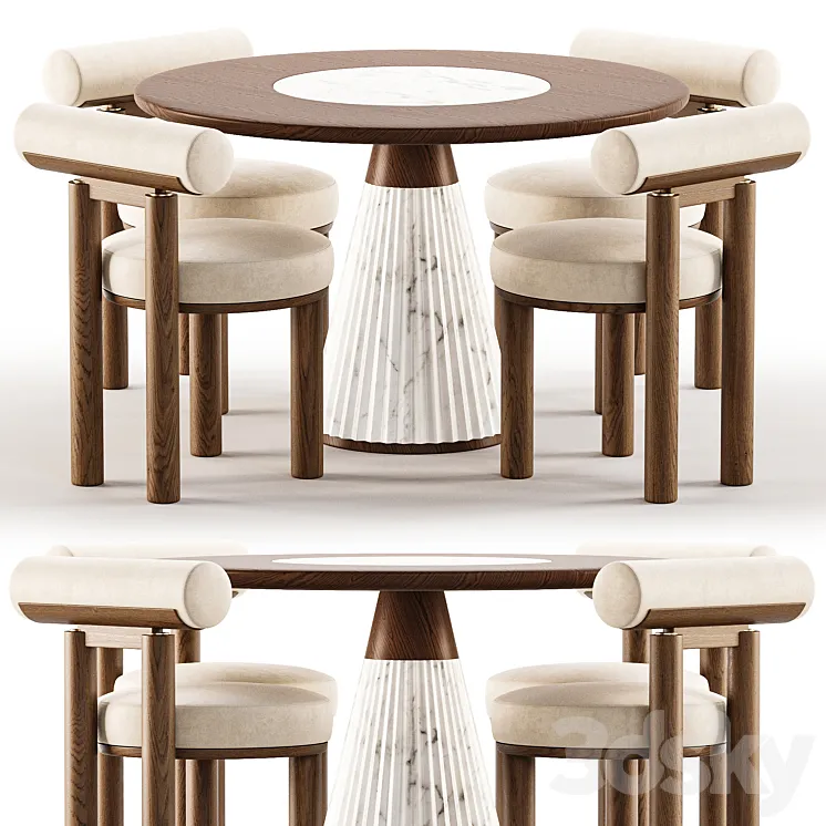 Dining Set 26 3D Model Free