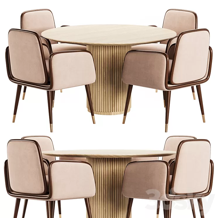 Dining Set 33 3D Model Free