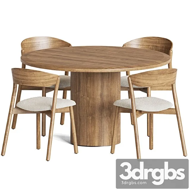 Dining set 37 2 3D Model Free