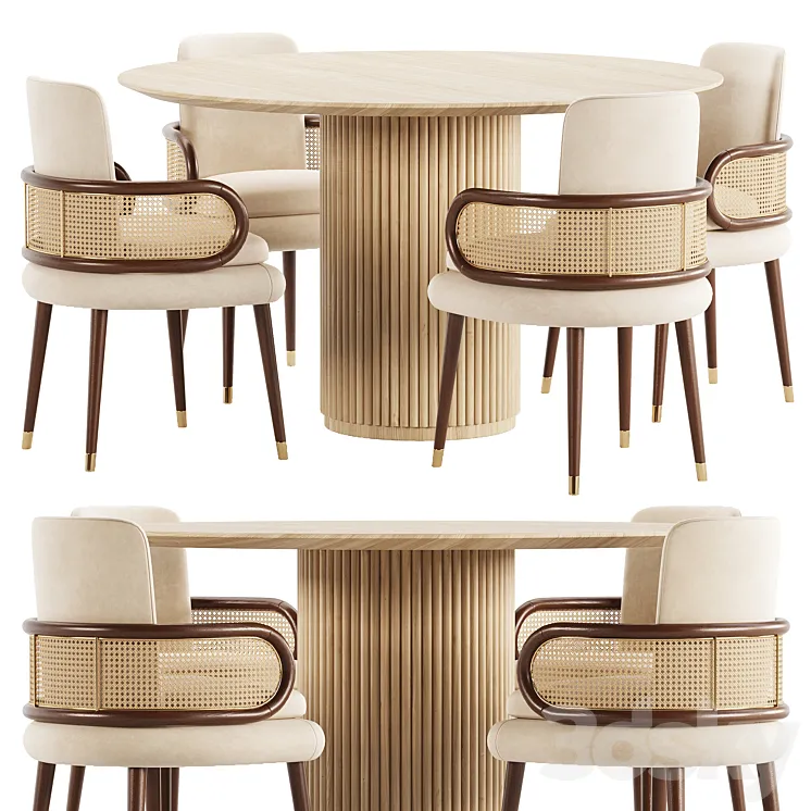 Dining Set 42 3D Model Free