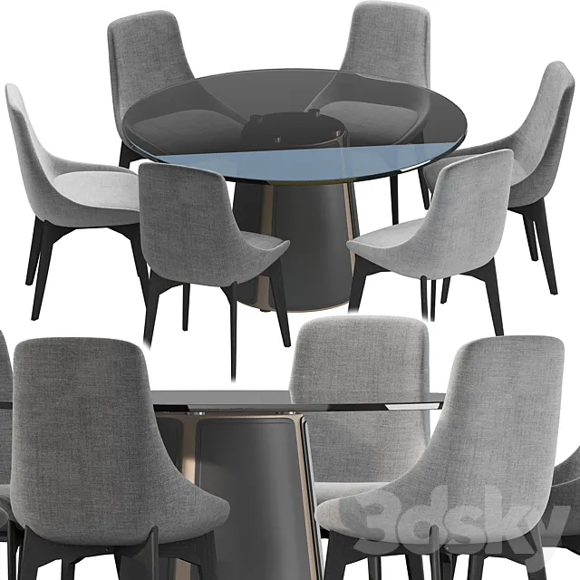 Dining set 5 3DModel