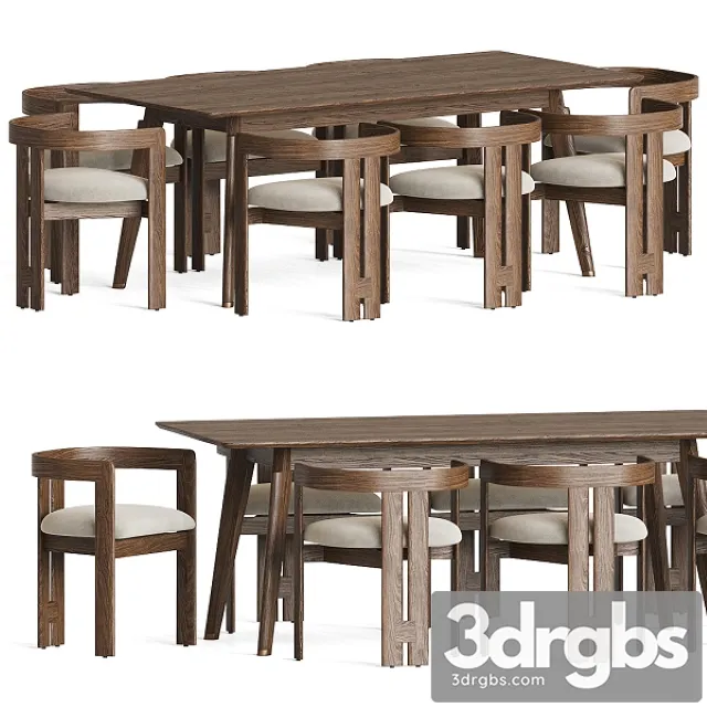 Dining Set 58 3D Model Free