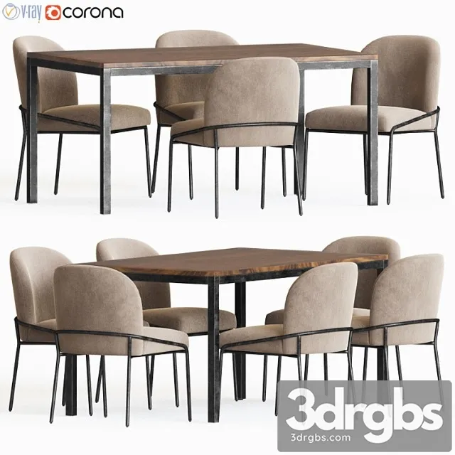 Dining set 67 2 3D Model Free