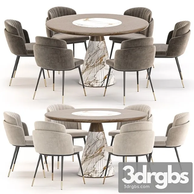 Dining Set 67 8 3D Model Free