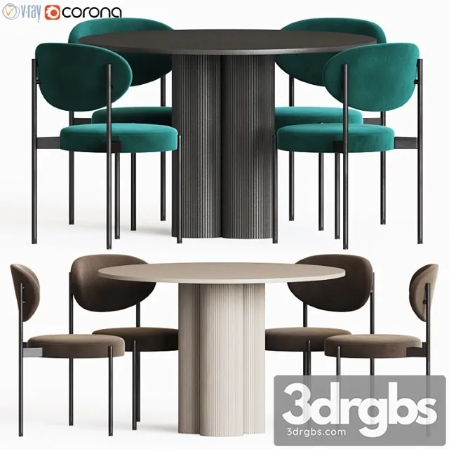 Dining Set 69 3D Model Free