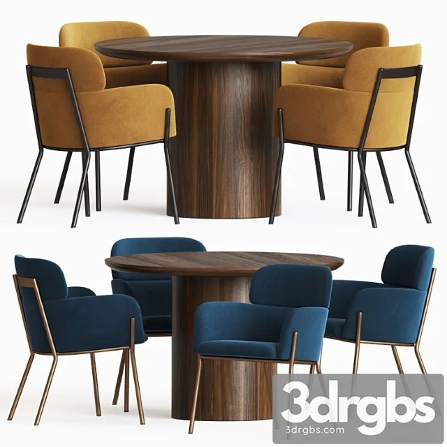 Dining set 72 2 3D Model Free