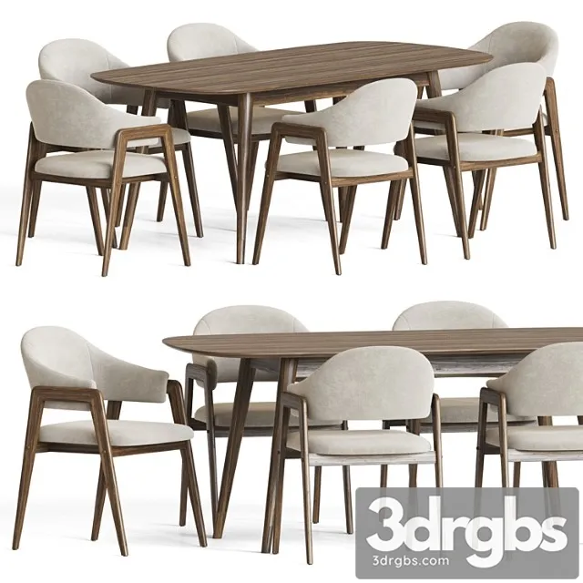 Dining Set 73 1 3D Model Free