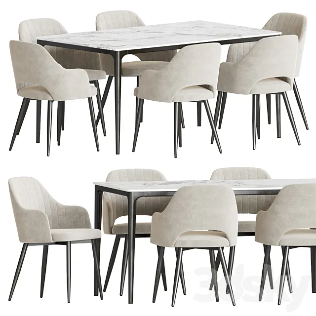 Dining Set 74 3D Model