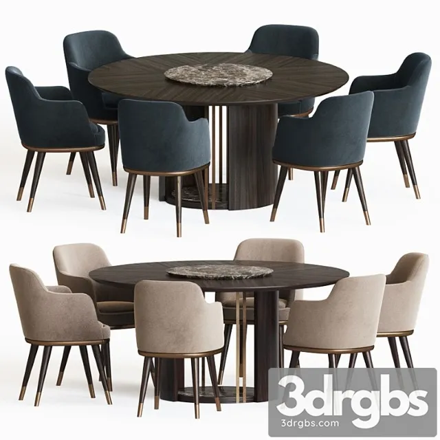 Dining set 79 2 3D Model Free