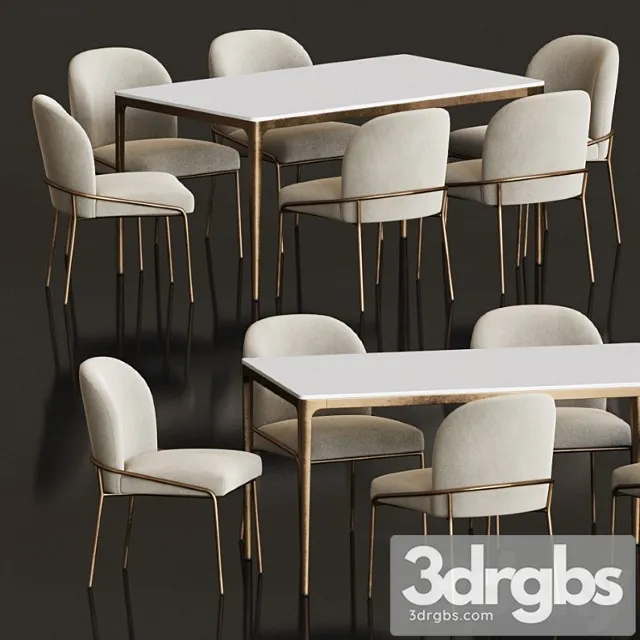 Dining set 83 2 3D Model Free