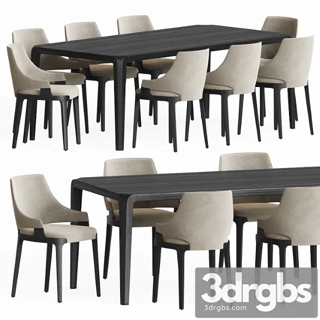 Dining set 84 2 3D Model Free