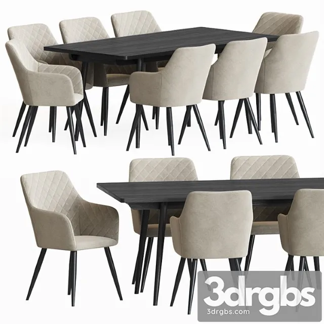 Dining set 88 2 3D Model Free