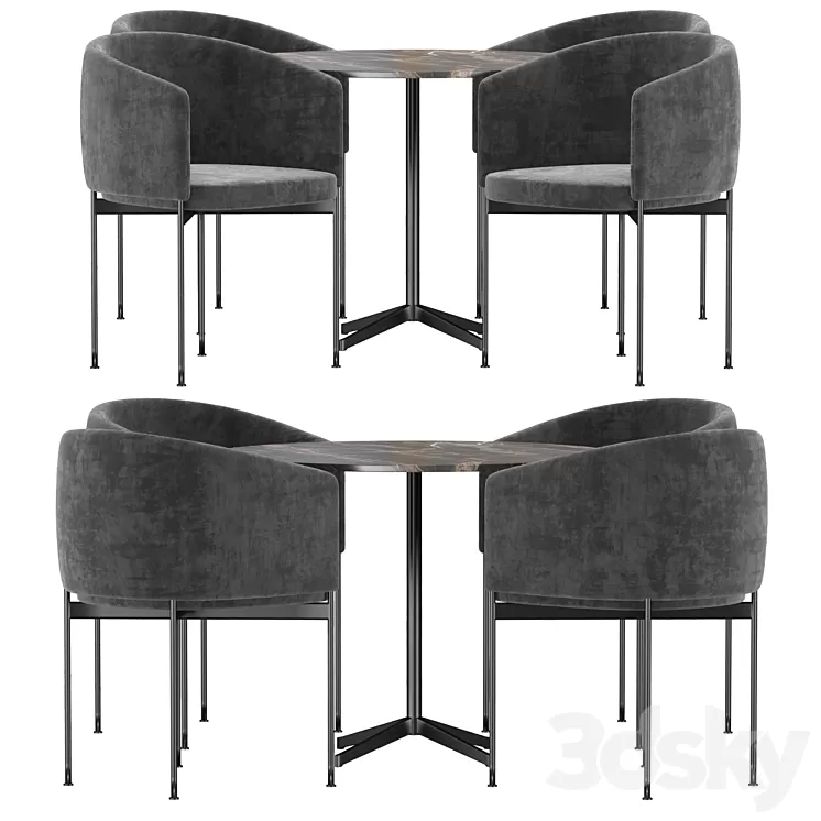 Dining set by Adea 3D Model