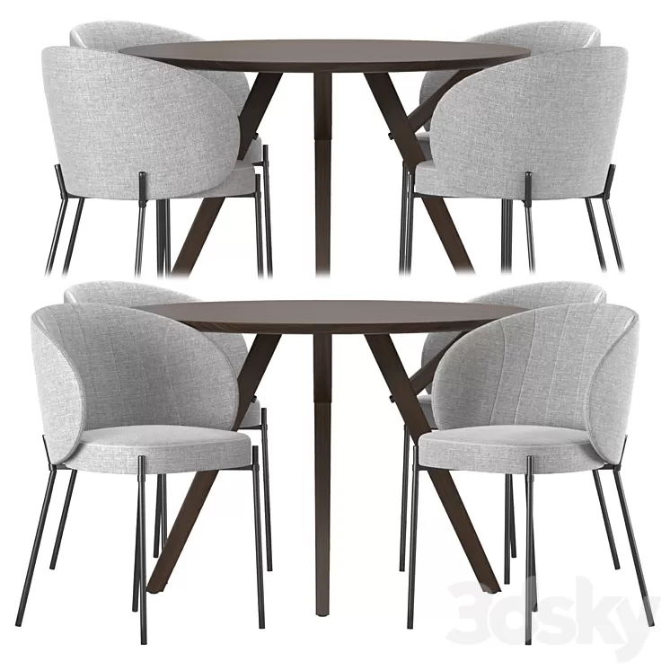 Dining set by Domstore 3D Model Free