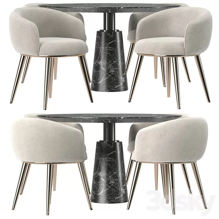 Dining set by Eichholz 3D Model Free