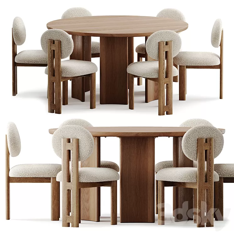 Dining set by Forom 3D Model Free Download