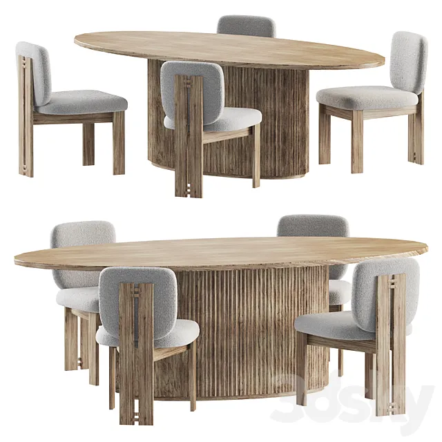 Dining set by LuluandGeorgia 3DModel
