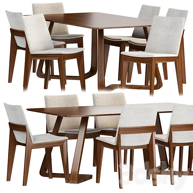 Dining set by scandinaviandesigns 3D Model