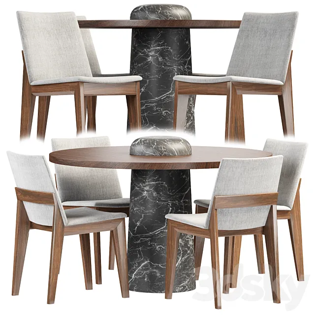 Dining set by Scandinaviandesigns 3DModel