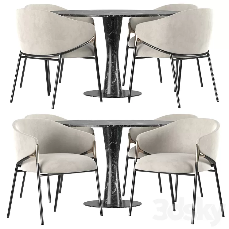 Dining set by Segis 3D Model Free