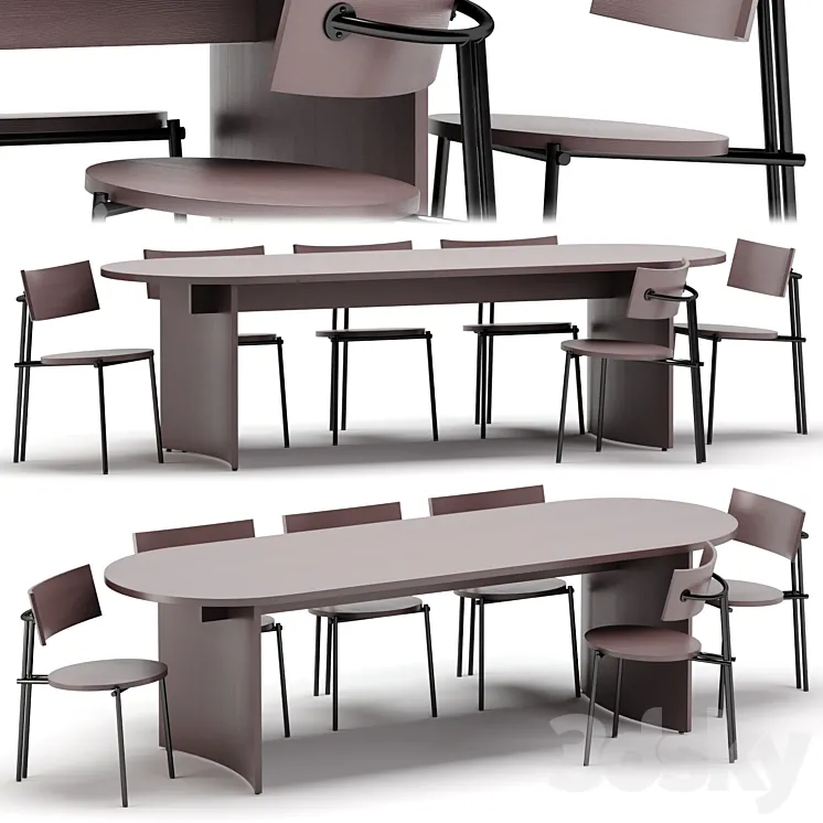Dining set - Tamo 3D Model Free