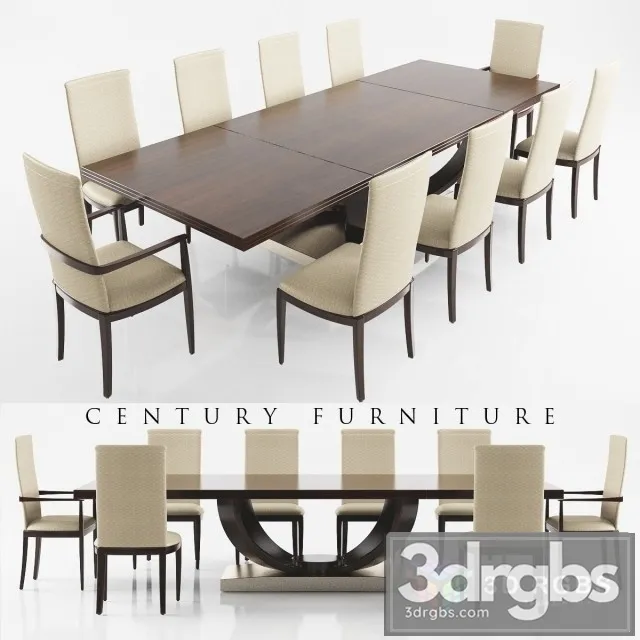 Dining Table 06 Dark Wood 3D Model Free