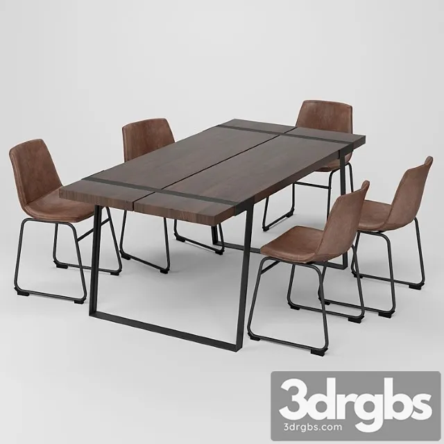 Dining Table 10 2 3D Model Free