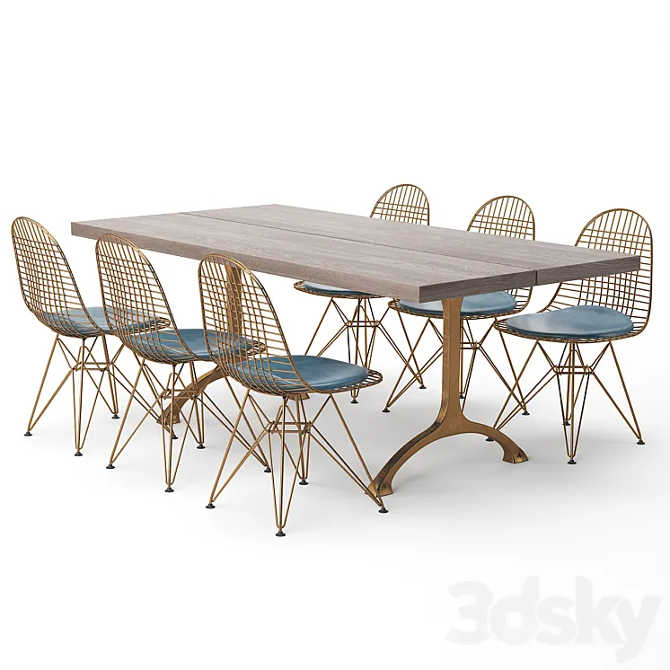 Dining Table 123 3D Model Free