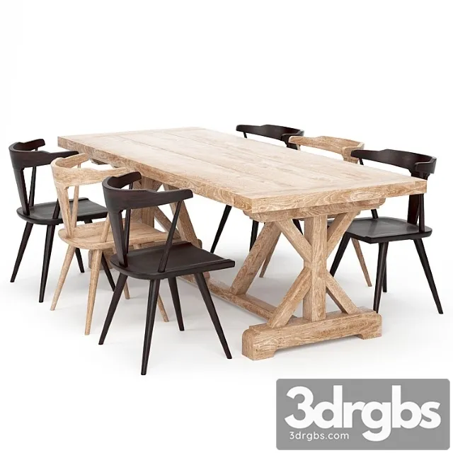 Dining Table 147 3D Model Free