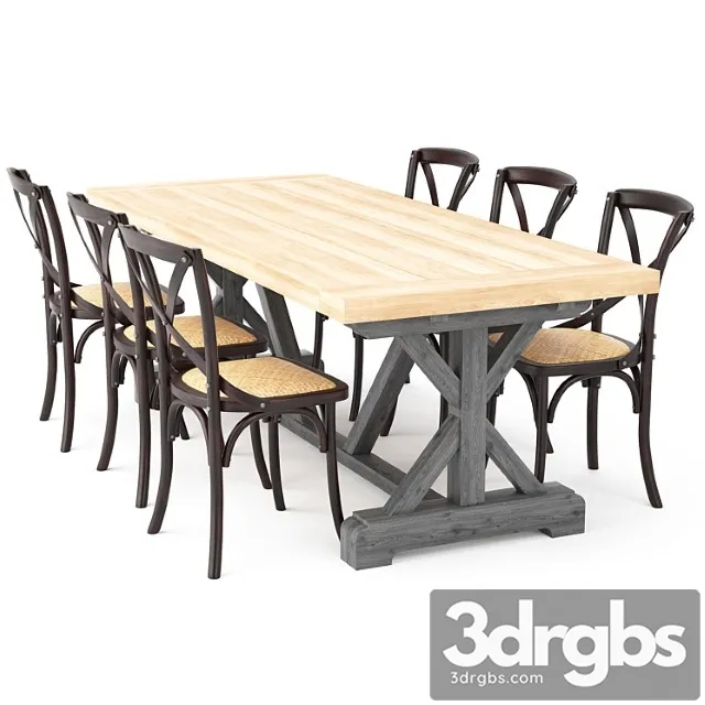 Dining Table 155 3 3D Model Free