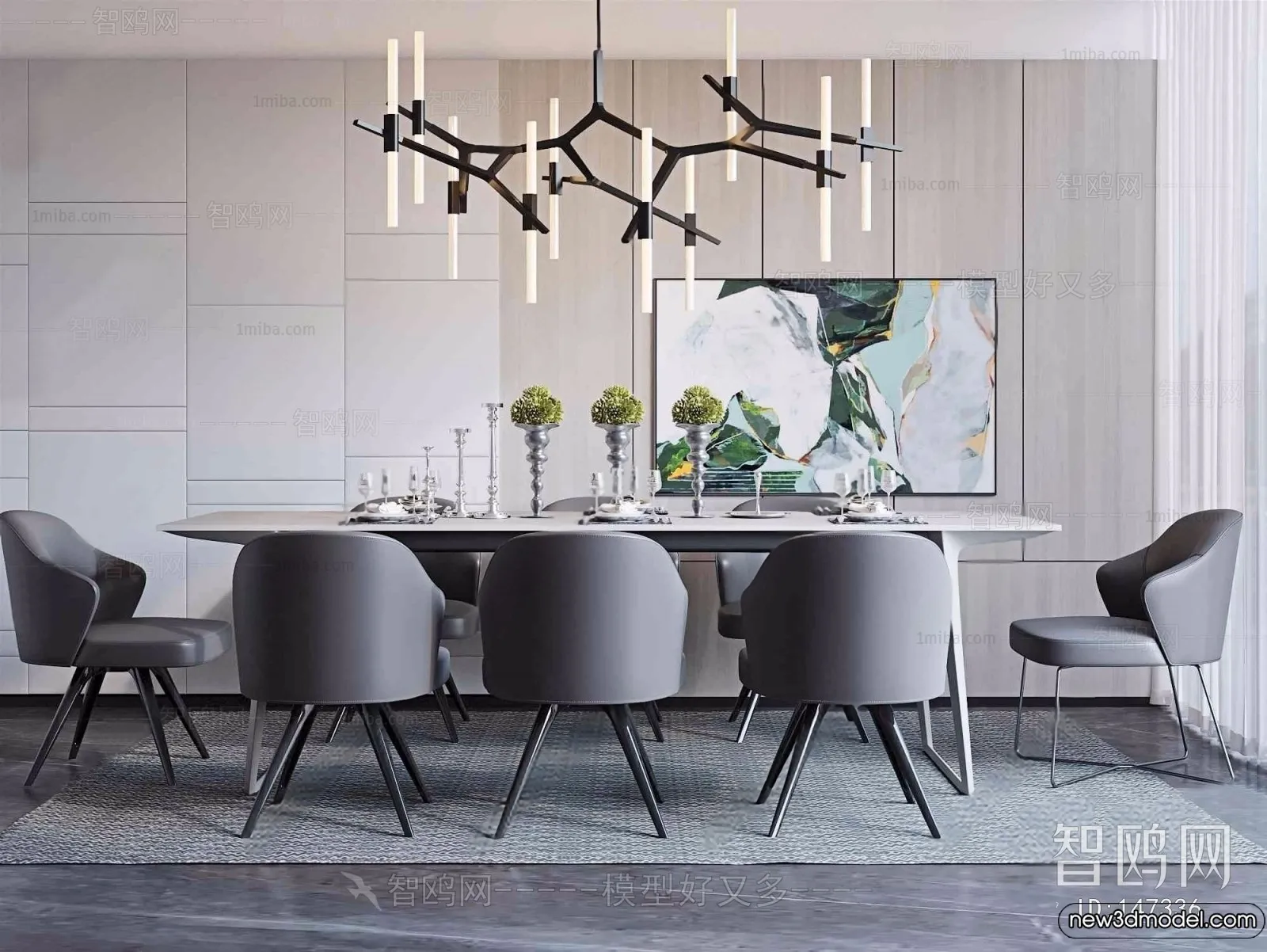 Dining Table - 3D Models - 3D Furniture Models for Interior - 011