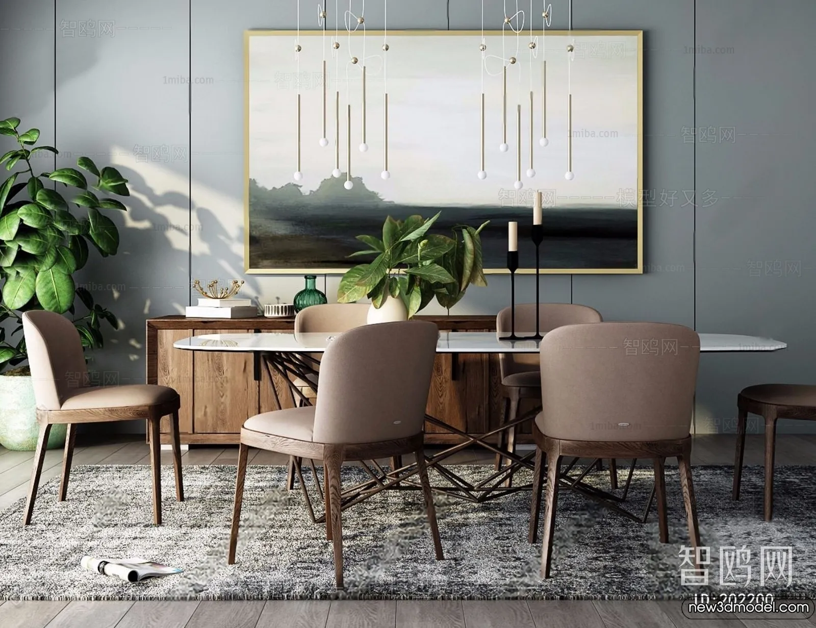 Dining Table - 3D Models - 3D Furniture Models for Interior - 013