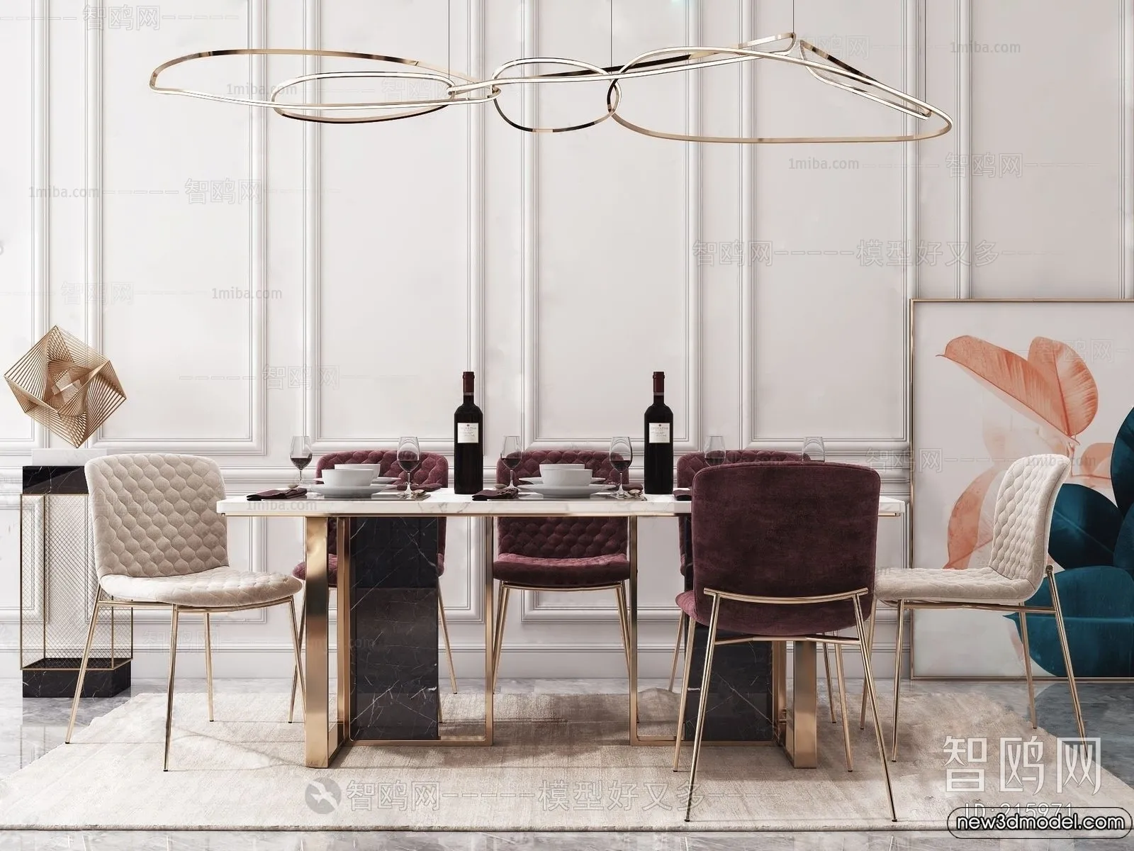 Dining Table - 3D Models - 3D Furniture Models for Interior - 014