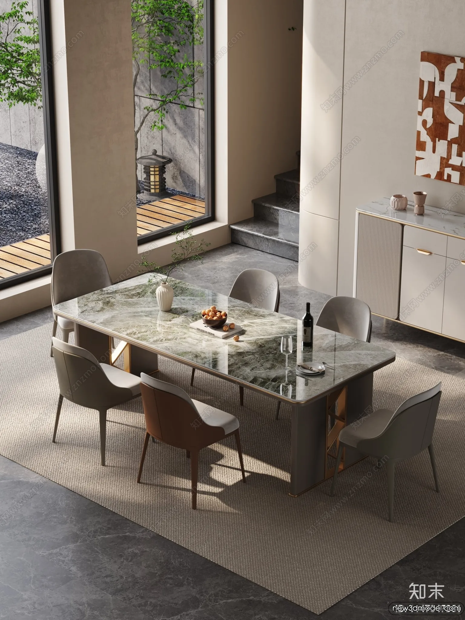 Dining Table - 3D Models - 3D Furniture Models for Interior - 046