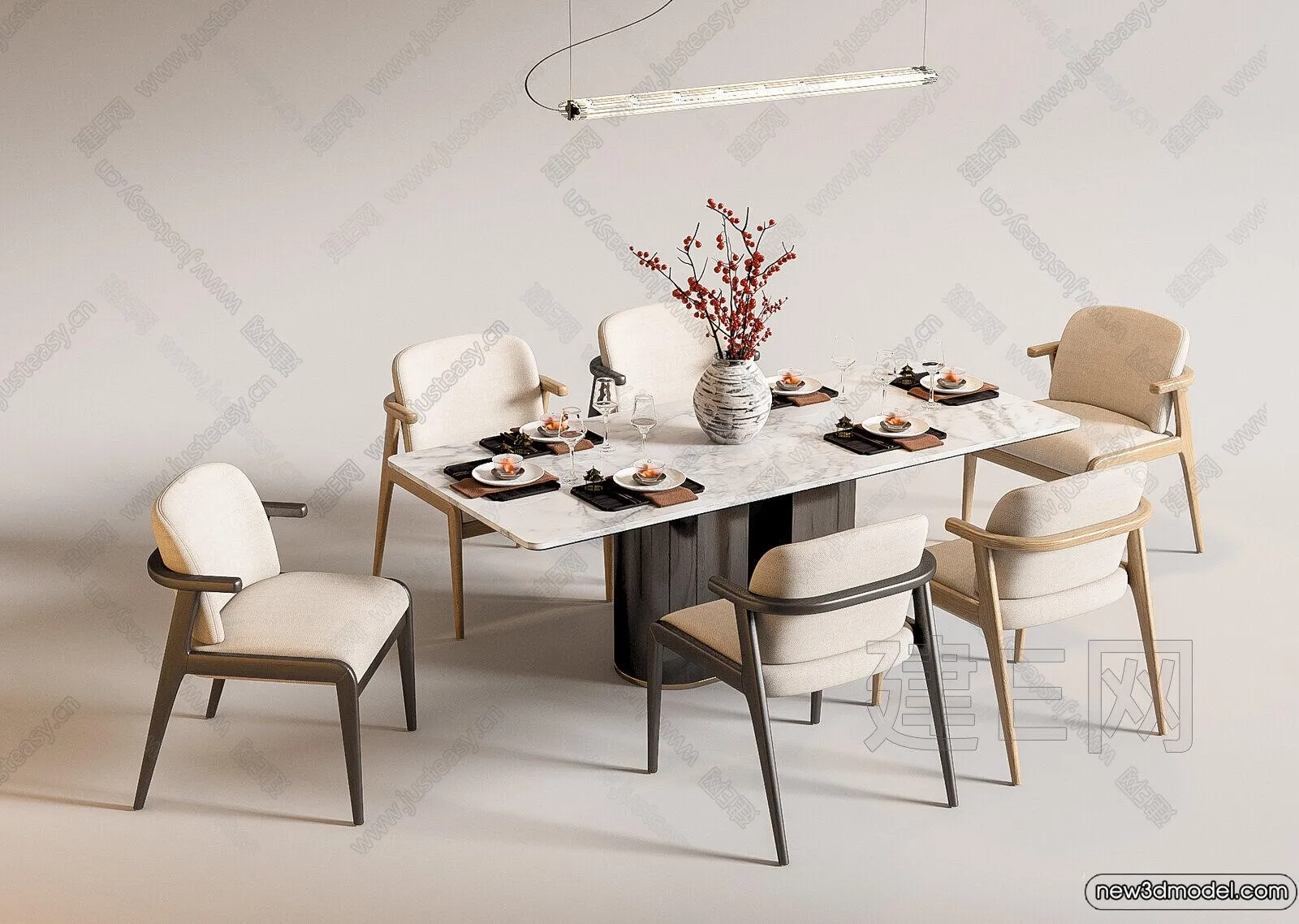 Dining Table - 3D Models - 3D Furniture Models for Interior - 049