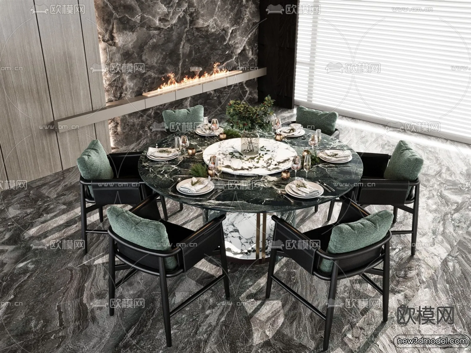 Dining Table - 3D Models - 3D Furniture Models for Interior - 090