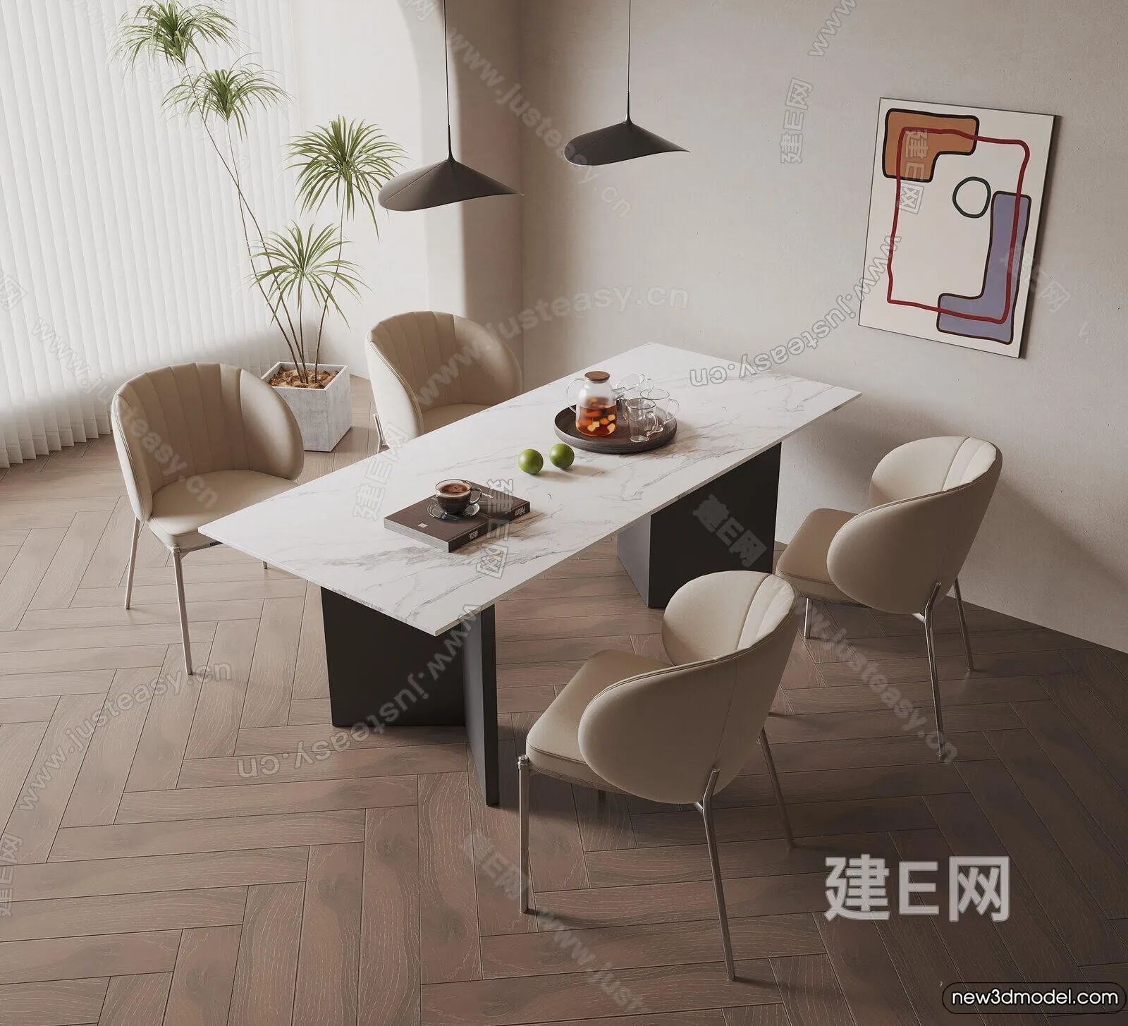 Dining Table - 3D Models - 3D Furniture Models for Interior - 124
