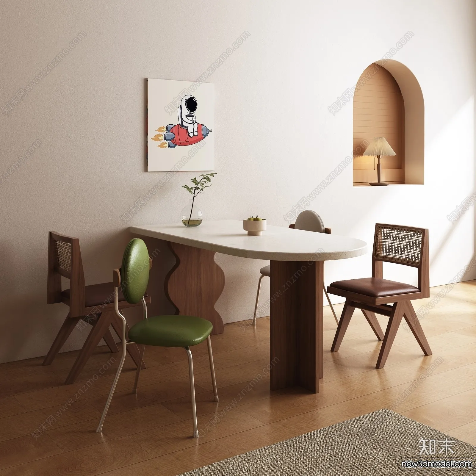 Dining Table - 3D Models - 3D Furniture Models for Interior - 136