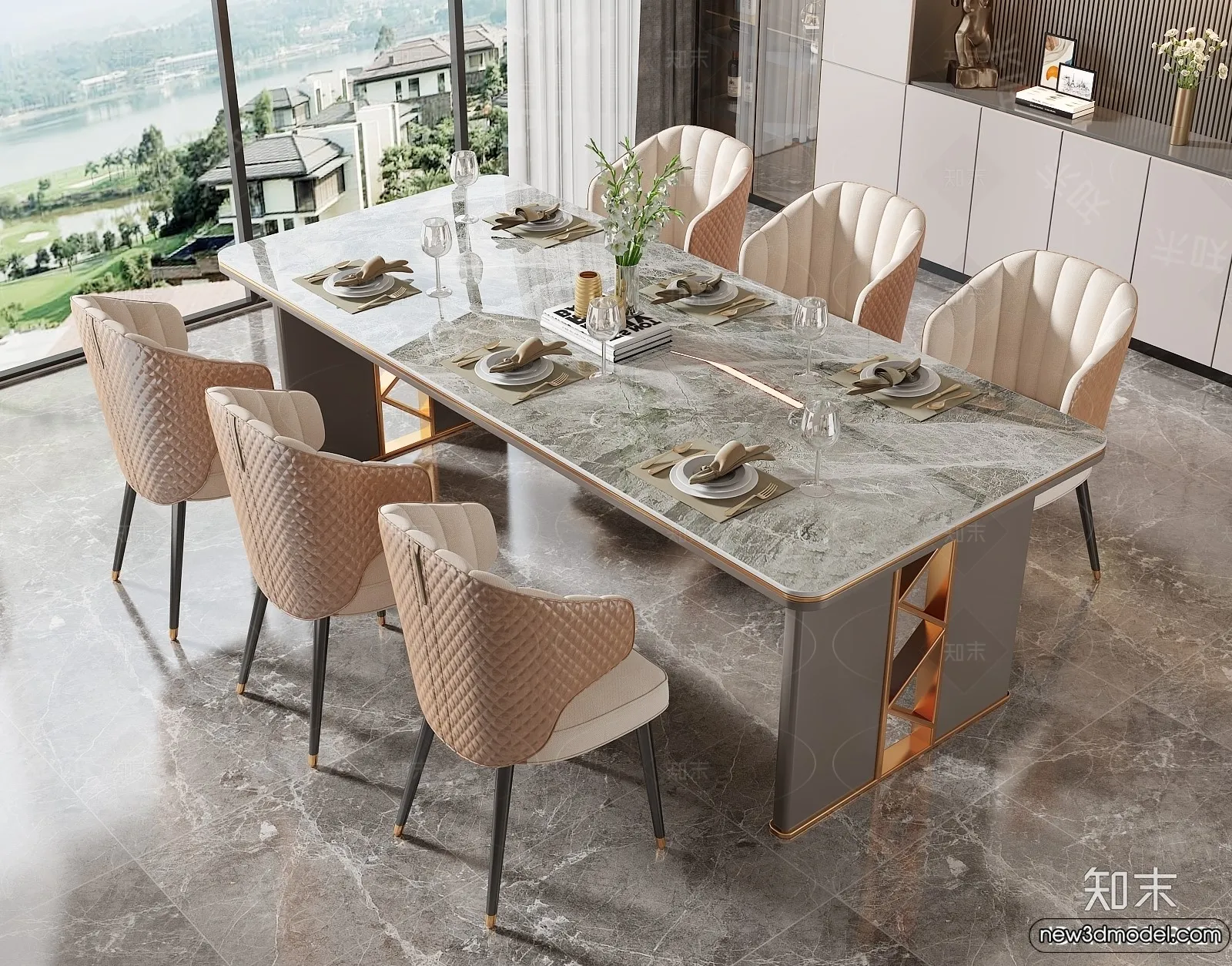 Dining Table - 3D Models - 3D Furniture Models for Interior - 215