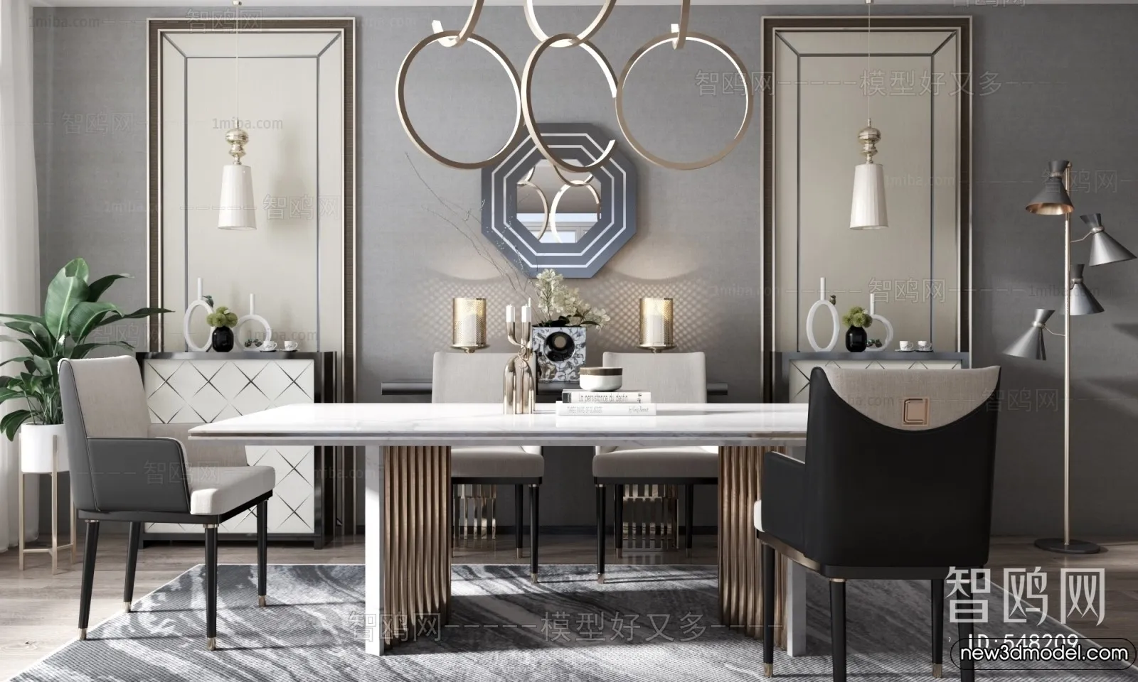 Dining Table - 3D Models - 3D Furniture Models for Interior - 244