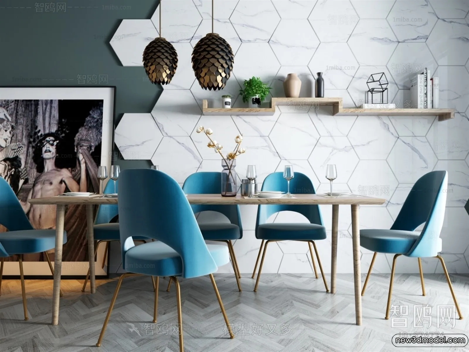 Dining Table - 3D Models - 3D Furniture Models for Interior - 261