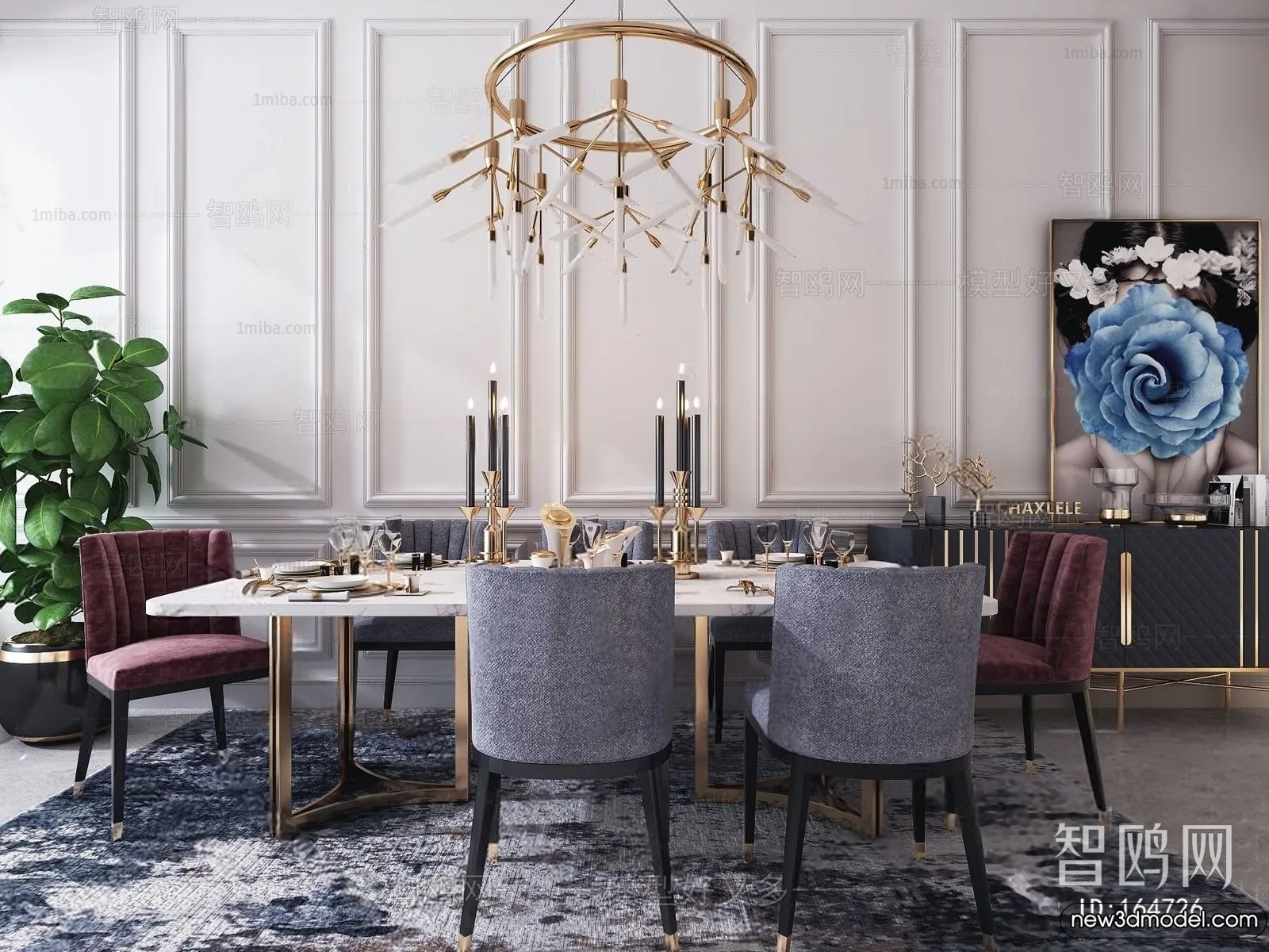 Dining Table - 3D Models - 3D Furniture Models for Interior - 271