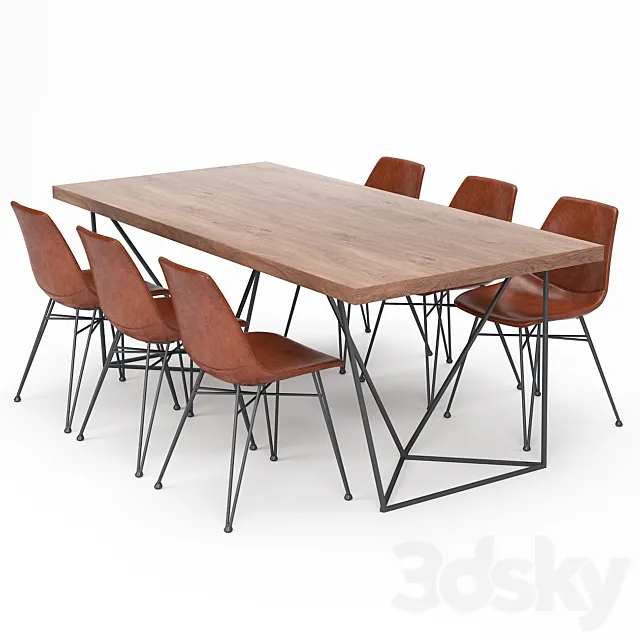 Dining Table 63 3D Model