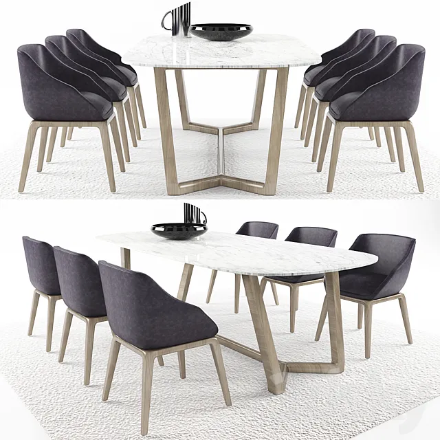 DINING TABLE 8 3DModel