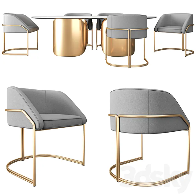 Dining table and chair # 9 3DModel