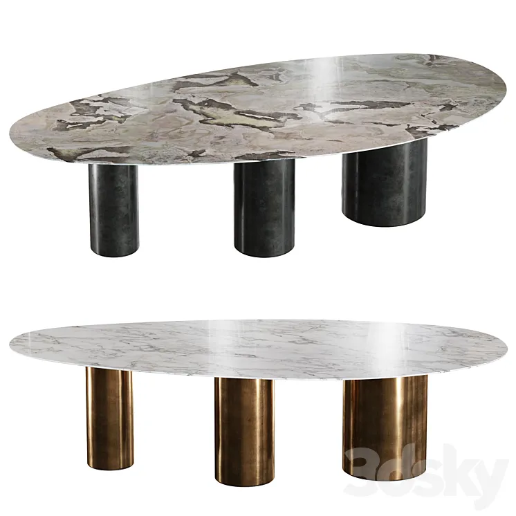 Dining Table Baxter Lagos 3D Model Free